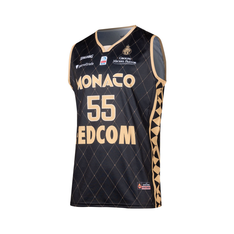 As Monaco Site Officiel Basket Maillot Spalding AS Monaco Basket Mike James  Black Basketball