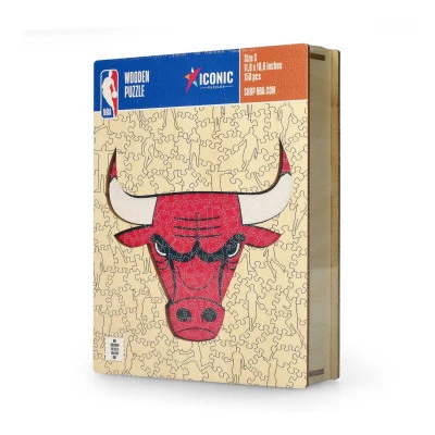 Rompecabezas De Madera Chicago Bulls Logo Tamaño S (150 Piezas)