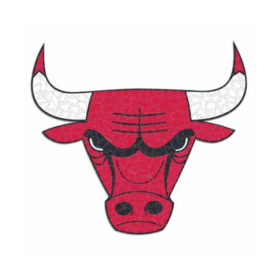 Chicago Bulls Logo Size S (150 Pcs) Wooden Puzzle