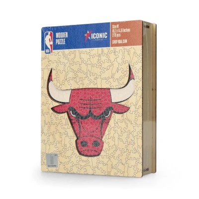 Rompecabezas De Madera Chicago Bulls Logo Tamaño M (270 Piezas)