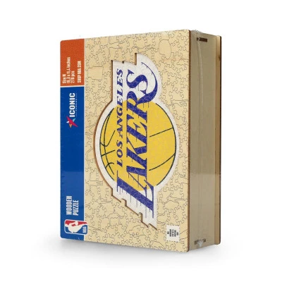 Rompecabezas De Madera Los Angeles Lakers Logo Tamaño M (270 Piezas)