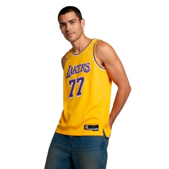 Camiseta Los Angeles Lakers Swingman Icon Edition Luka Doncic Amarillo