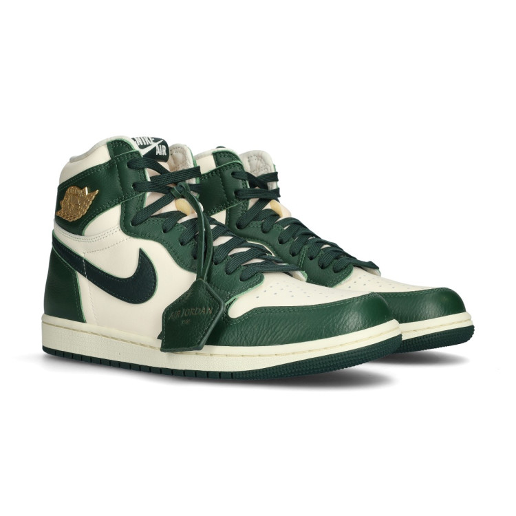 Tenis Jordan Air Jordan Retro High OG Mujer Pale Ivory-Pro Green