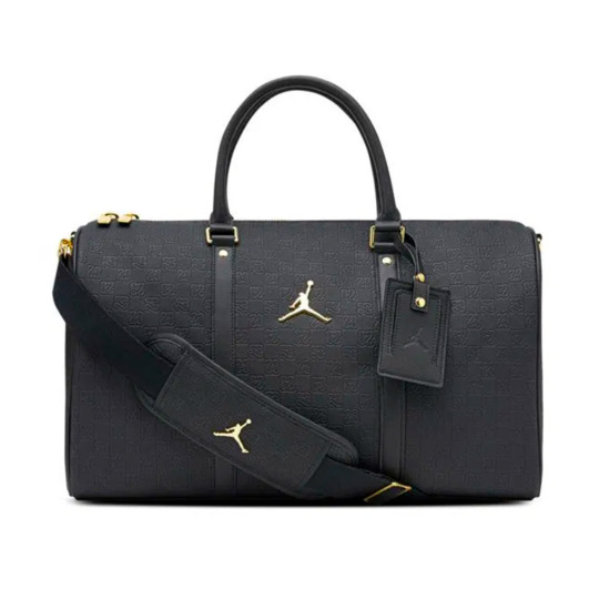 Sports Bag Jordan Monogram Duffle Bag Black-Gold - Basketball Emotion