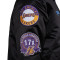 Chaqueta Mitchell & Ness Los Angeles Lakers Blackout Heavyweight Satin