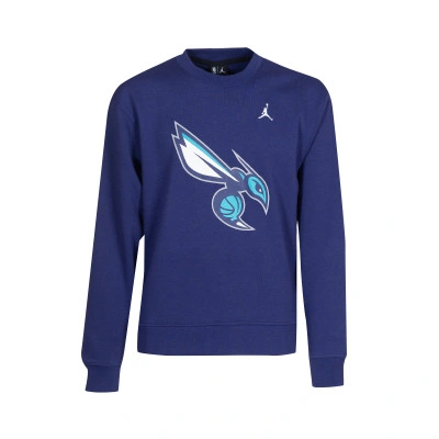 Sudadera Charlotte Hornets Jumpman Crew Courtside Statement Niño