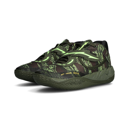 Basketball Shoes Puma Kids MB.05 Camo Dark Olive-Fizzy Light-Black