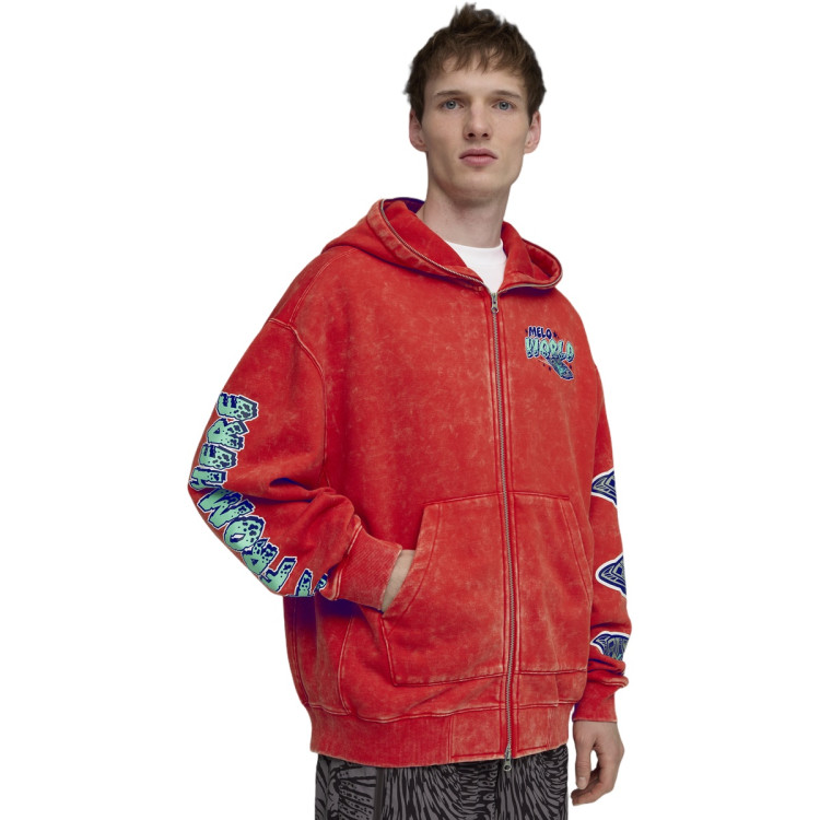 Meloセット Sweatshirt Puma Lamelo X Melo World Zip Up For All Time Red