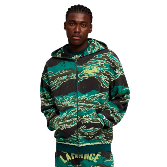 Sweatshirt Puma Lafrance Supply Full Zip Green Terrain-AOP