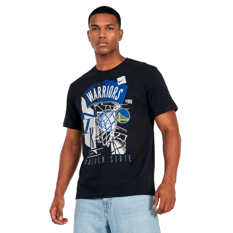 T-Shirt Nike Golden State Warriors Courtside OGC Vintage Black