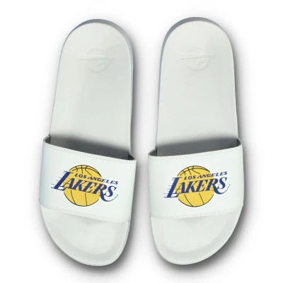 Motto Los Angeles Lakers White Flip-flops