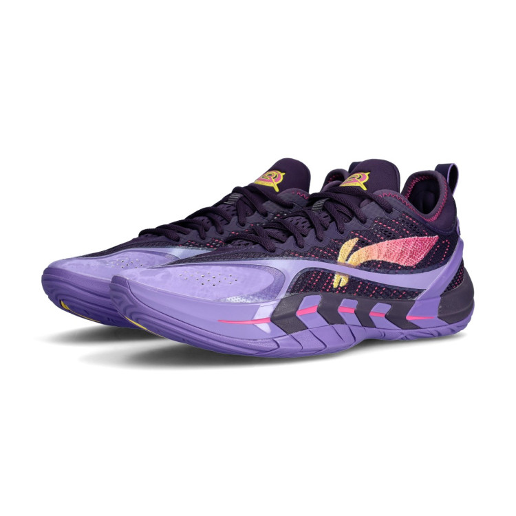 basketball shoes purple and gold
