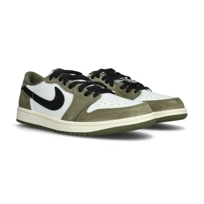 Sapatilha Air Jordan 1 Retro Low OG Medium Olive And Summit White