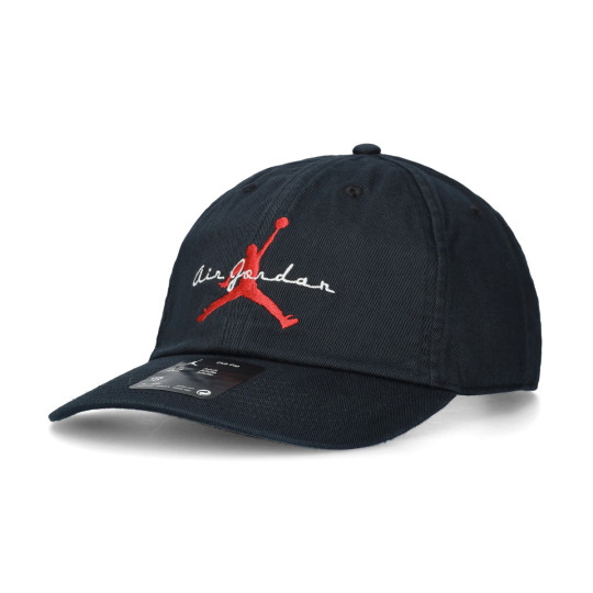 Jordan Facey Script Gorra Jordan Club Flight Script Black-White-(University Red ...
