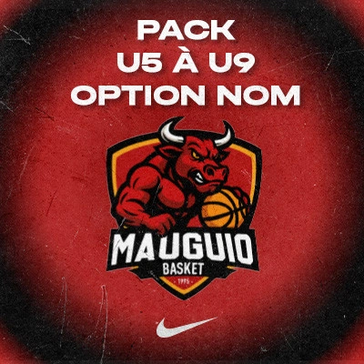 Pack U5 à U9 Mauguio Basket (Option NOM)