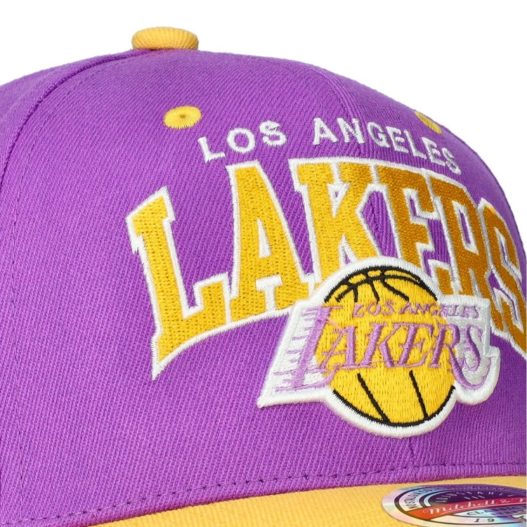 gorra-mitchell-ness-los-angeles-lakers-team-arch-classic-red-purpura-3
