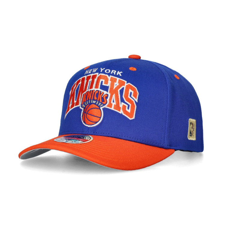 Cap Mitchell & Ness New York Knicks Team Arch Classic Red Blue