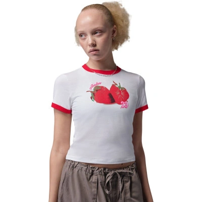 Camiseta Strawberry Ringer Mujer