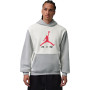 Brooklyn Cb St Fleece-Sail-Lt Smoke Grey-University Red