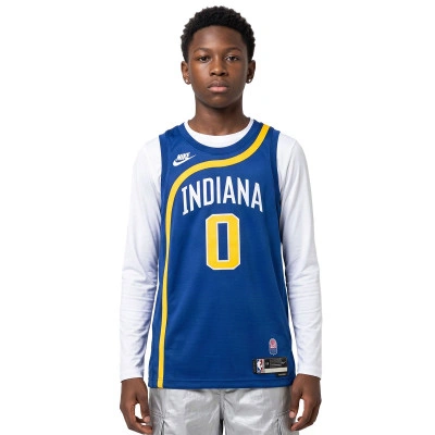 Camiseta Indiana Pacers Swingman Hardwood Classics Tyrese Haliburton Niño