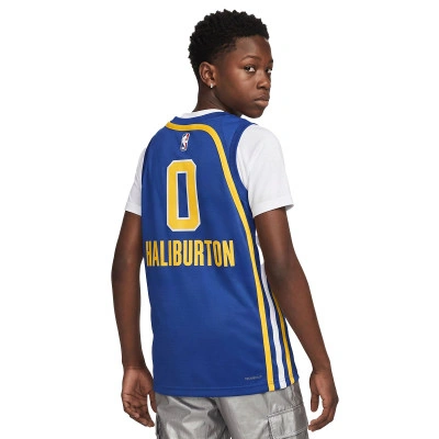 Camiseta Indiana Pacers Swingman Hardwood Classics Tyrese Haliburton Niño