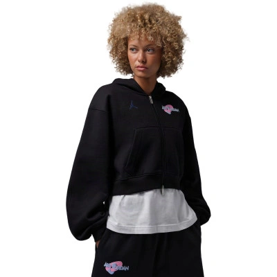 Women Space Jam Fleece Crop Jacket