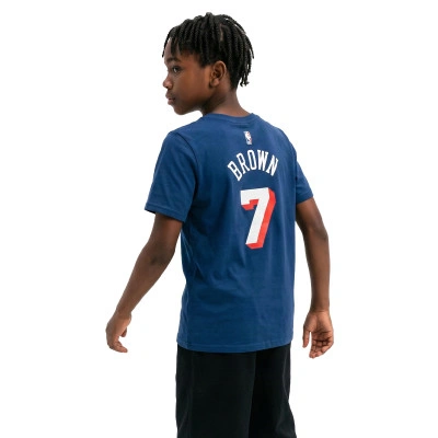 Camiseta Philadelphia 76ers Essential Icon Edition Jaylen Brown Niño