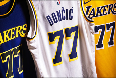 card Luka Dončić Los Angeles Lakers Jerseys